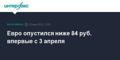 Владислав Силаев - Евро опустился ниже 84 руб. впервые с 3 апреля - smartmoney.one - Москва - США