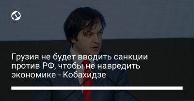 Ираклий Кобахидзе - Грузия не будет вводить санкции против РФ, чтобы не навредить экономике - Кобахидзе - liga.net - Россия - Украина - Грузия