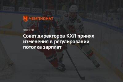 Совет директоров КХЛ принял изменения в регулировании потолка зарплат - championat.com