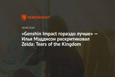 Илья Мэддисон - «Genshin Impact гораздо лучше» — Илья Мэддисон раскритиковал Zelda: Tears of the Kingdom - championat.com