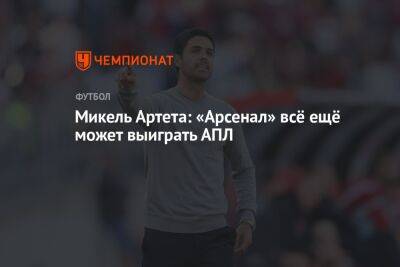 Микель Артета - Микель Артета: «Арсенал» всё ещё может выиграть АПЛ - championat.com - Англия