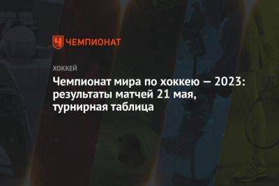 Чемпионат мира по хоккею — 2023: результаты матчей 21 мая, турнирная таблица - championat.com - США - Швейцария - Германия - Франция - Венгрия - Финляндия - Рига - Словения - Чехия - Латвия - Словакия