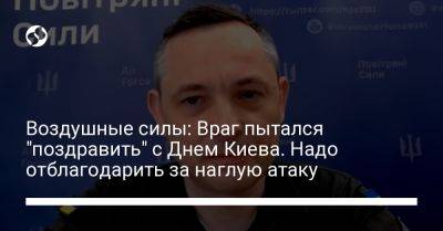 Юрий Игнат - Николай Олещук - Воздушные силы: Враг пытался "поздравить" с Днем Киева. Надо отблагодарить за наглую атаку - liga.net - Украина - Киев