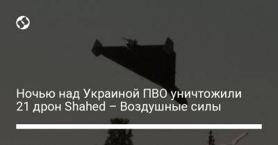 Николай Олещук - Ночью над Украиной ПВО уничтожили 21 дрон Shahed – Воздушные силы - liga.net - Россия - Украина - Брянская обл.