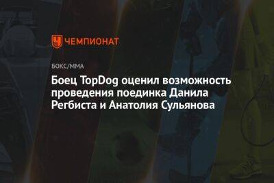 Сергей Сорокин - Боец TopDog оценил возможность проведения поединка Данила Регбиста и Анатолия Сульянова - championat.com