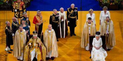 Мелинда Симмонс - «Счастливое совпадение». На коронации Чарльза ІІІ заметили ковер в цветах украинского флага — в Букингемском дворце прокомментировали - nv.ua - США - Украина - Англия - Лондон