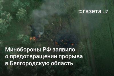 Вячеслав Гладков - Минобороны РФ заявило о предотвращении прорыва в Белгородскую область - gazeta.uz - Россия - Узбекистан - Белгородская обл.