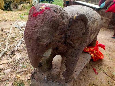 Немного младше Будды: посмотрите, какого слоненка нашли археологи в Индии, статуе 2300 лет - obzor.lt - Индия - штат Одиша