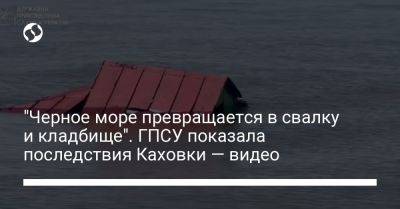 "Черное море превращается в свалку и кладбище". ГПСУ показала последствия Каховки — видео - liga.net - Россия - Украина - Одесская обл.