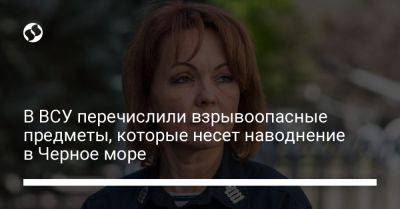 Наталья Гуменюк - В ВСУ перечислили взрывоопасные предметы, которые несет наводнение в Черное море - liga.net - Украина
