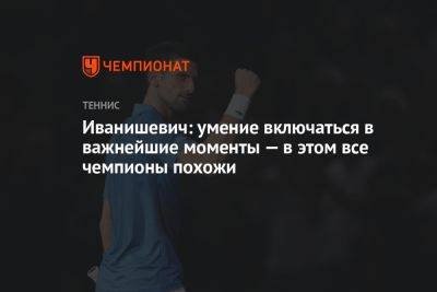 Джокович Новак - Иванишевич: умение включаться в важнейшие моменты — в этом все чемпионы похожи - championat.com