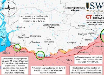 Анна Маляр - Украинские силы добились успехов в Запорожской и Донецкой областях — ISW - objectiv.tv - Украина - Запорожская обл. - Донецкая обл. - район Ореховая