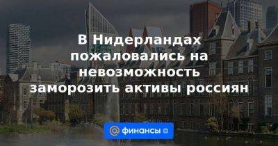 В Нидерландах пожаловались на невозможность заморозить активы россиян - smartmoney.one - Россия - Бельгия - Голландия