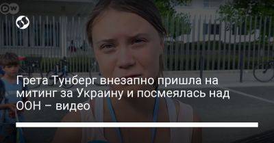 Грета Тунберг - Грета Тунберг внезапно пришла на митинг за Украину и посмеялась над ООН – видео - liga.net - Россия - Украина - Германия