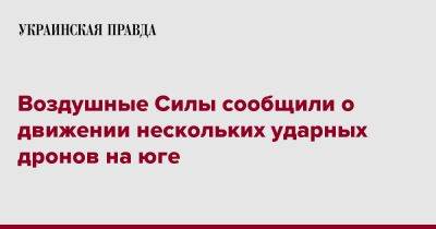 Воздушные Силы сообщили о движении нескольких ударных дронов на юге - pravda.com.ua - Украина