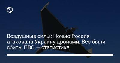 Алексей Громов - Воздушные силы: Ночью Россия атаковала Украину дронами. Все были сбиты ПВО — статистика - liga.net - Россия - Украина - Киев - Николаевская обл. - Одесса - Брянская обл.