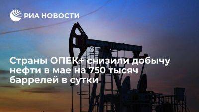 МЭА: страны ОПЕК+ снизили добычу нефти в мае до 36,86 миллиона баррелей в сутки - smartmoney.one - Россия - Саудовская Аравия