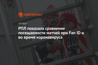 РПЛ показала сравнение посещаемости матчей при Fan ID и во время коронавируса - championat.com - Россия