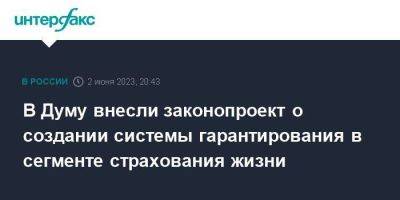В Думу внесли законопроект о создании системы гарантирования в сегменте страхования жизни - smartmoney.one - Москва - Россия