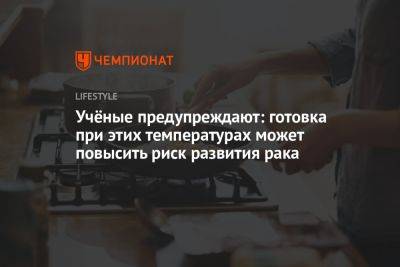 Учёные предупреждают: готовка при этих температурах может повысить риск развития рака - championat.com