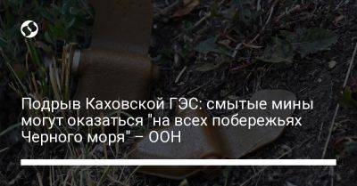 Подрыв Каховской ГЭС: смытые мины могут оказаться "на всех побережьях Черного моря" – ООН - liga.net - Украина