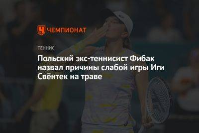 Иги Свентек - Польский экс-теннисист Фибак назвал причины слабой игры Иги Свёнтек на траве - championat.com - Париж - Польша - Рим
