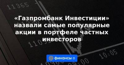 Айсен Николаев - «Газпромбанк Инвестиции» назвали самые популярные акции в портфеле частных инвесторов - smartmoney.one - респ. Саха