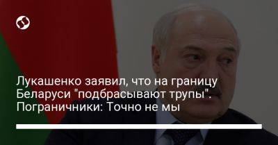 Александр Лукашенко - Лукашенко заявил, что на границу Беларуси "подбрасывают трупы". Пограничники: Точно не мы - liga.net - Украина - Белоруссия - Минск