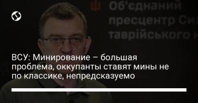 Валерий Шершень - ВСУ: Минирование – большая проблема, оккупанты ставят мины не по классике, непредсказуемо - liga.net - Украина