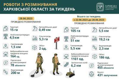 Разминирование: за неделю на Харьковщине уничтожили 1161 взрывоопасный предмет - objectiv.tv - Харьковская обл. - Гсчс