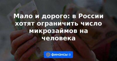 Мало и дорого: в России хотят ограничить число микрозаймов на человека - smartmoney.one - Россия
