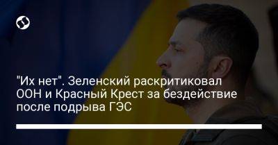 Владимир Зеленский - "Их нет". Зеленский раскритиковал ООН и Красный Крест за бездействие после подрыва ГЭС - liga.net - Украина - Германия