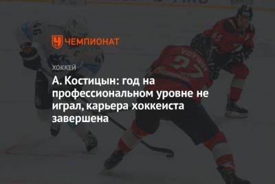 Андрей Костицын - А. Костицын: год на профессиональном уровне не играл, карьера хоккеиста завершена - championat.com - Минск