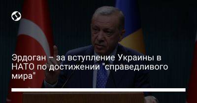 Владимир Путин - Реджеп Тайип Эрдоган - Дмитрий Кулеба - Эрдоган – за вступление Украины в НАТО по достижении "справедливого мира" - liga.net - Россия - Украина - Турция - Вильнюс - Анкара - Стамбул