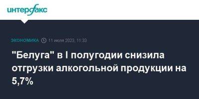 "Белуга" в I полугодии снизила отгрузки алкогольной продукции на 5,7% - smartmoney.one - Москва - Россия