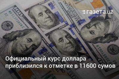 Официальный курс доллара приблизился к отметке в 11600 сумов - gazeta.uz - США - Узбекистан