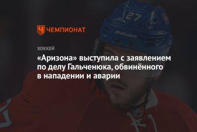 Алексей Гальченюк - «Аризона» выступила с заявлением по делу Гальченюка, обвинённого в нападении и аварии - championat.com - США - шт. Аризона