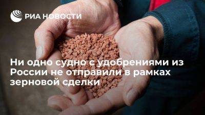 Владимир Путин - Дмитрий Песков - ООН: ни одно судно с удобрениями из России не отправили за время действия зерновой сделки - smartmoney.one - Москва - Россия - Украина - Турция - Харьковская обл. - Одесса - Юар - Тольятти