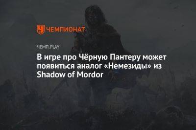 В игре про Чёрную Пантеру может появиться аналог «Немезиды» из Shadow of Mordor - championat.com