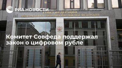 Комитет Совфеда по бюджету рекомендовал палате поддержать закон о цифровом рубле - smartmoney.one - Россия