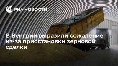 Владимир Зеленский - Владимир Путин - Дмитрий Песков - Минсельхоз Венгрии: приостановка зерновой сделки усилит нагрузку на сухопутные маршруты - smartmoney.one - Россия - Украина - Киев - Турция - Венгрия