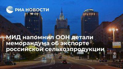 Владимир Путин - МИД: у секретариата ООН есть 90 дней на нормализацию экспорта российской продукции - smartmoney.one - Россия - Украина - Турция - Одесса - Стамбул