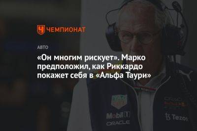 Хельмут Марко - «Он многим рискует». Марко предположил, как Риккардо покажет себя в «Альфа Таури» - championat.com