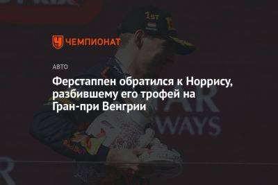 Максим Ферстаппен - Серхио Перес - Ферстаппен обратился к Норрису, разбившему его трофей на Гран-при Венгрии - championat.com - Бельгия - Венгрия