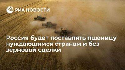 Владимир Путин - РЗС: Россия поставляла и поставляет пшеницу нуждающимся странам и без зерновой сделки - smartmoney.one - Россия - Украина - Израиль - Египет - Турция - Саудовская Аравия - Пакистан - Йемен - Вьетнам - Тунис - Марокко - Ливан - Индонезия - Бангладеш