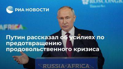 Владимир Путин - Путин: Россия прикладывает максимум усилий для предотвращения продовольственного кризиса - smartmoney.one - Россия - Санкт-Петербург - Сочи