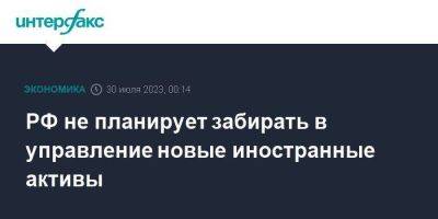 Владимир Путин - РФ не планирует забирать в управление новые иностранные активы - smartmoney.one - Москва - Россия