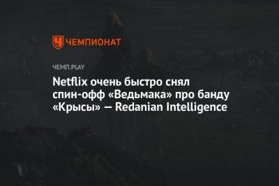 Netflix очень быстро снял спин-офф «Ведьмака» про банду «Крысы» — Redanian Intelligence - championat.com