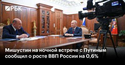 Владимир Путин - Антон Силуанов - Михаил Мишустин - Мишустин на ночной встрече с Путиным сообщил о росте ВВП России на 0,6% - smartmoney.one - Россия - респ. Дагестан