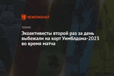 Григор Димитров - Экоактивисты второй раз за день выбежали на корт Уимблдона-2023 во время матча - championat.com - Япония - Болгария